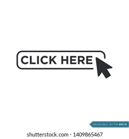 Click Pointer Icon Vector Template Flat Design