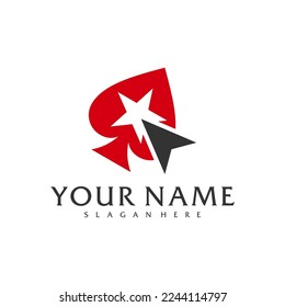 Click Poker logo vector template, Creative Poker logo design concepts