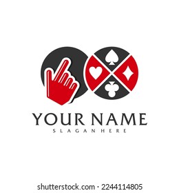Click Poker logo vector template, Creative Poker logo design concepts