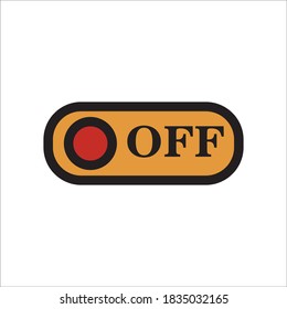 Click Power Button Icon Color Design Vector Template On White Background