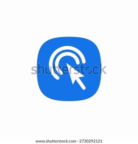 click range icon sign vector