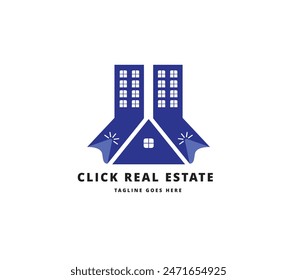 Click Real Estate Vector Logo Design. you can use this creative logo for a real estate business.