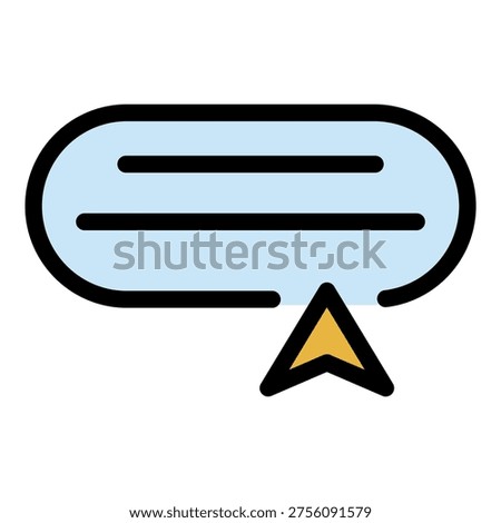 Click request icon. Outline click request vector icon color flat isolated