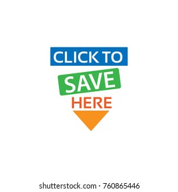 Click to save here icon