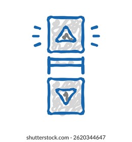 click scroll doodle icon sketch vector. click scroll sign. isolated symbol illustration