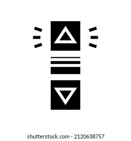 click scroll glyph icon vector. click scroll sign. isolated contour symbol black illustration