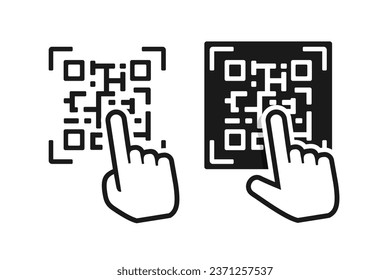 Click select qr code. Illustration vector