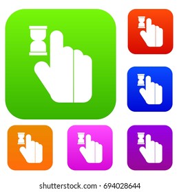 Click set icon in different colors isolated vector illustration. Premium collection