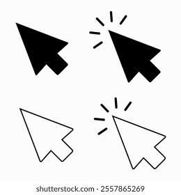 Click set icons on white background
Vector mouse icon, click on white background eps