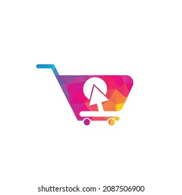 Klicken Sie auf Logo-Design des Shops. Design-Vorlage für das Online-Shop-Logo	