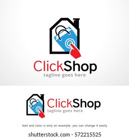 Click Shop Logo Template Design Vector