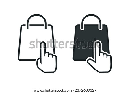 Click shopping bag. Illustration vector