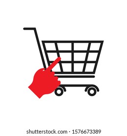 Click the Shopping icon isolated on a white background (shopping basket). vector illustration elements