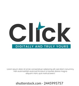 Símbolo de signo de Hacer clic Vector digital Plantilla editable 