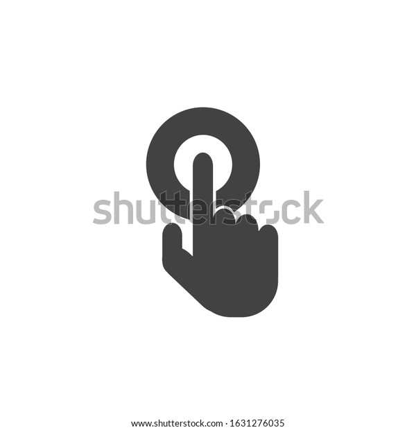 Click Sign Touch Here Button Widget Stock Vector (Royalty Free) 1631276035