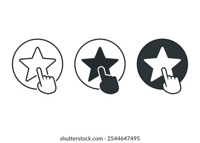 Click star icon. Illustration vector