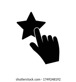 Click star icon vector sign
