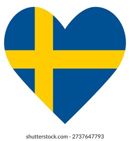 Click the Sweden button. The Swedish flag is shaped like a heart.