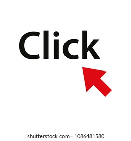 click  symbol  vector icon