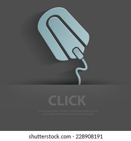 Click symbol,Blank for your text,clean vector