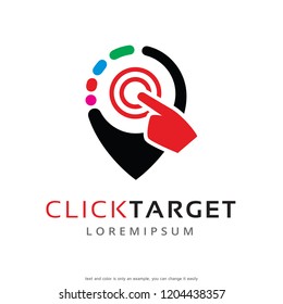 Click Target Logo Template Design Vector, Emblem, Concept Design, Creative Symbol, Icon