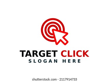 Klicken Sie auf einen Design-Vektorgrafik für Logo-Vorlagen, Emblem, Design-Konzept, Kreativsymbol, Symbol