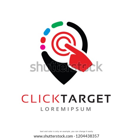 Click Target Logo Template Design Vector, Emblem, Concept Design, Creative Symbol, Icon