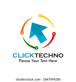 Click techno logo template illustration
