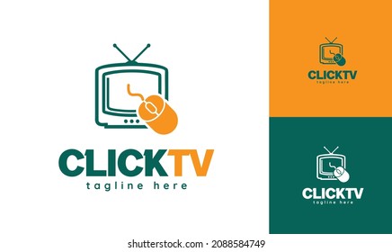 Click television logo design. vector