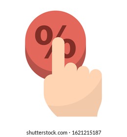 Click Through Rate flat color vector icon