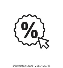 Click through rate icon Black and white logo