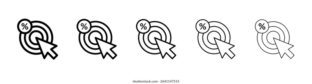 Click through rate icon concept. graphic design, logo, Web, UI.