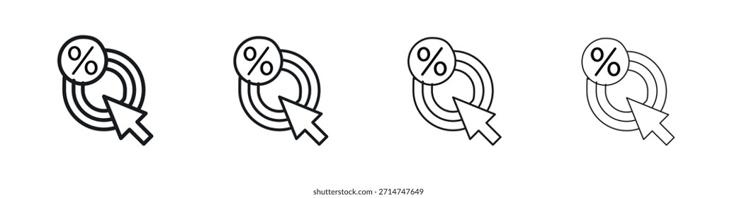 Hacer clic a través de icono de tasa Eps10. iconos Diseño gráfico