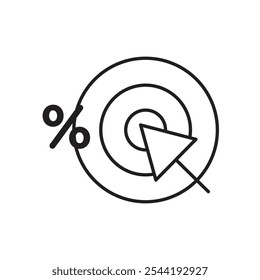 Click through rate icon. isolated vector icon.