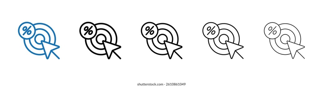 Click through rate icon Outline vector logo for web ui