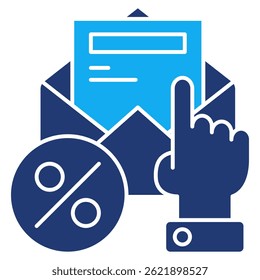 Click Through Rate icon represented by Click Through Rate symbol Dualtone style.
