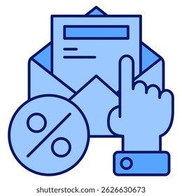 Click Through Rate icon represented by Click Through Rate symbol Blue style.