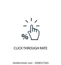 Click Through Rate icon. Simple element illustration. Click Through Rate symbol design from Social Media Marketing collection. Can be used in web and mobile.