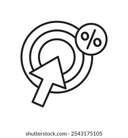 Click through rate icon. simple vecor icon.