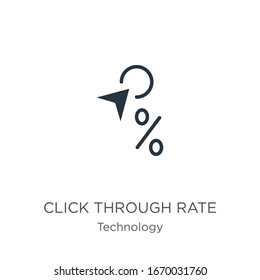 Click through rate icon vector. Trendy flat click through rate icon from technology collection isolated on white background. Vector illustration can be used for web and mobile graphic design, logo, 