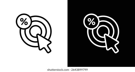 Click through rate icon vector simple element illustration editable