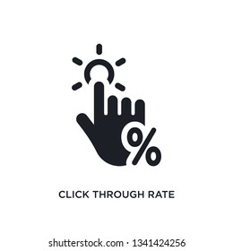 click through rate isolated icon. simple element illustration from technology concept icons. click through rate editable logo sign symbol design on white background. can be use for web and mobile