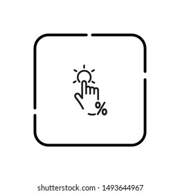 Click through rate vector line icon. Simple element illustration. Click through rate outline icon from technology concept. Can be used for web and mobile