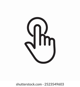 click touch it icon sign vector