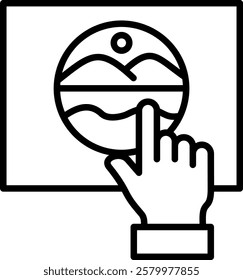 Click  Travel icon line vector illustration