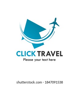 Click Travel Logo Template Illustration Stock Vector (Royalty Free ...