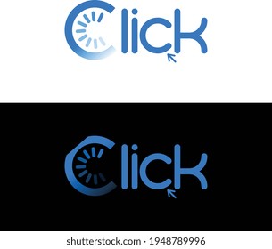 click type logo design.
vector illustration