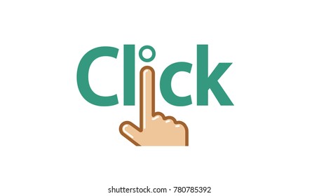 Click Typography Logo Design Illustration