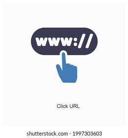 Click URL or Link Icon Concept 