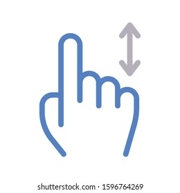 click vector color line icon 